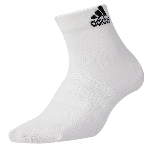 阿迪达斯 （adidas） 男袜子女袜子 四季户外运动袜子舒适透气耐磨透气时尚休闲袜子 DZ9435-白色三双装/柔软舒适 XL建议[47码-50码]