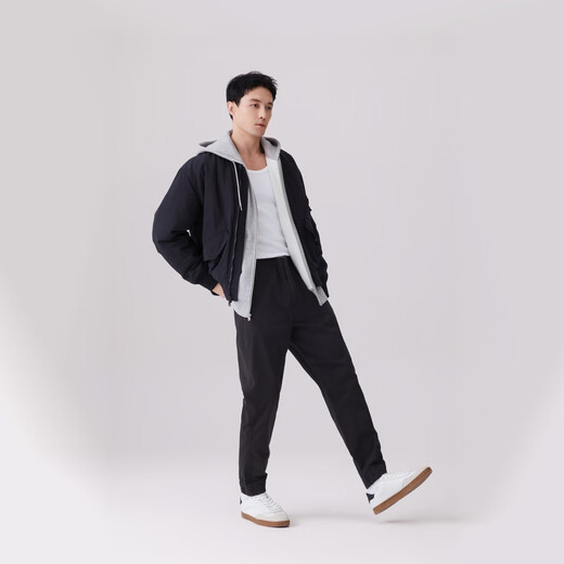 Levi's李维斯男士宽松时尚潮流百搭流行简约通勤长款束脚休闲裤 黑色 M