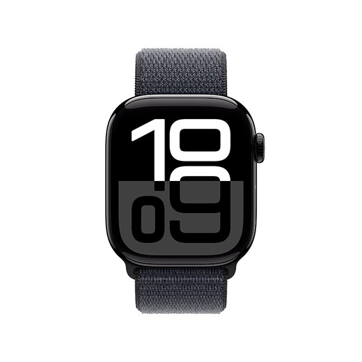 Apple/Apple Watch Serie 10 Smart Wait Woneycomb 42mm Gloss Black Aluminium Metall Hülle Dicke Tintenschleife Sportgurt mwxp3ch/B