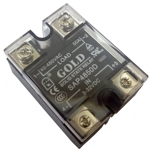 Huilide Customized GOLD Single-Phase 40A Solid State Relay DC Control AC 220V Solid State Relay SAP4840D