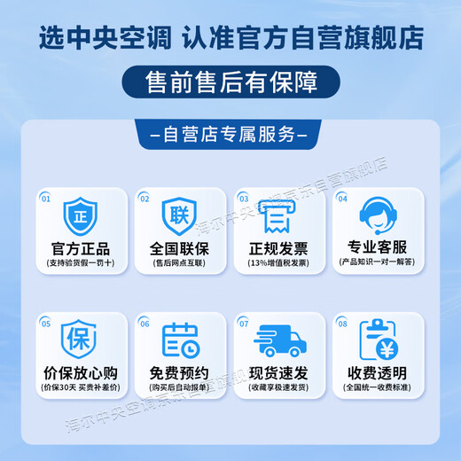 Haier central air conditioning 10 HP cabinet unit secondary energy efficiency 380V factory restaurant hall 10P vertical cabinet RFLDC280UXBYA including 10 meters installation OCC