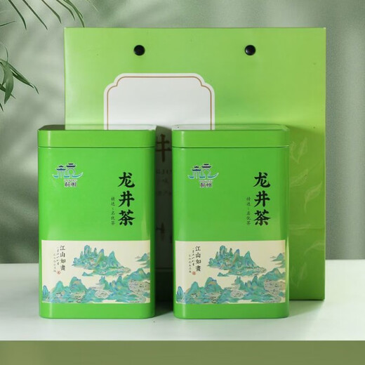 Ganxiangpo 2024 new tea Yuqian Hangzhou Longjing tea high mountain spring tea sprout green tea bean flavor ration tea Yuqian Longjing spring tea (canned) 500g