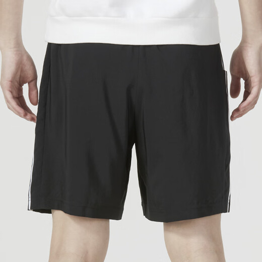 阿迪达斯（adidas）男裤子 25夏新款运动裤跑步健身训练短裤快干透气休闲宽松五分裤 IC1484/经典黑/经典三条纹 XL 10072263280253 185