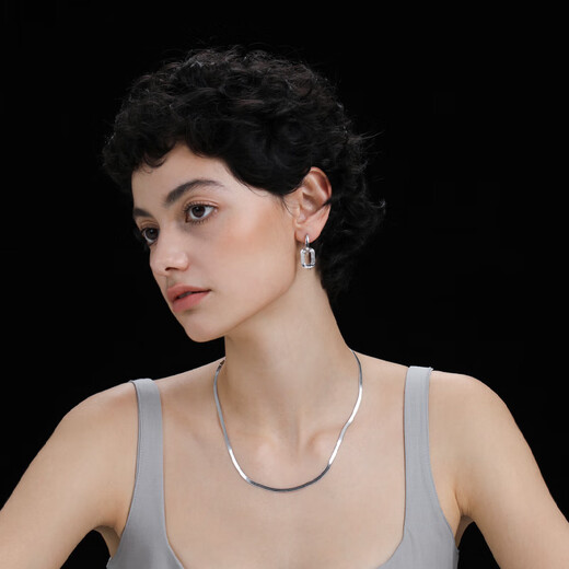 Fat Donglai's same style 18k gold necklace snake bone chain Qin Lan's same style JESHORE Italian blade gold-plated snake bone necklace gold blade snake bone chain length 35+10cm