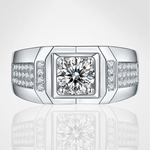 AVHEPT950 platinum diamond ring, cultivated diamonds, full diamond luxury men's ring, wedding gift, Chinese Valentine's Day couple's ring, platinum full diamond men's ring - 30 points diamond