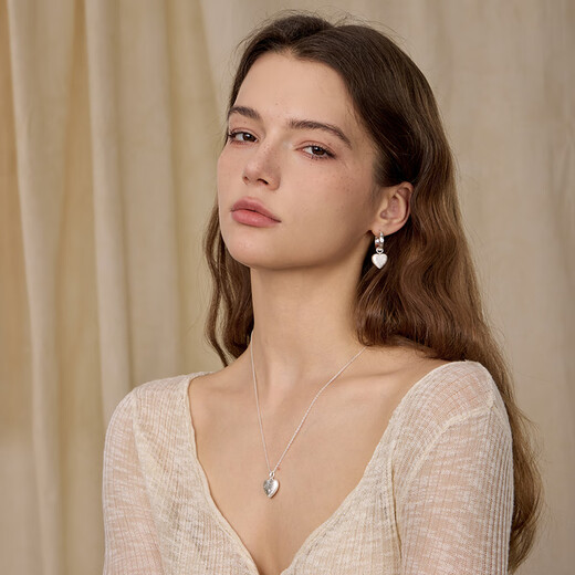 Arsis starry night mercerized love double-sided earrings for women, fashionable, simple and versatile earrings, earrings as a birthday gift for girlfriend, mercerized love double-sided earrings