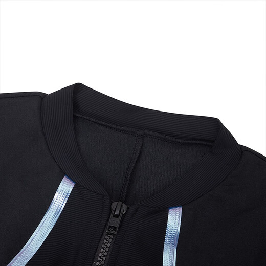 Speedo Swimsuit Women's Electric Matrix Black Label Hero4.0 Replica Shark Skin Racing Long Sleeve Hot Spring One-piece Boxer Swimsuit Black/Light Purple M (Height 158-165cm, Weight 50-57kg)