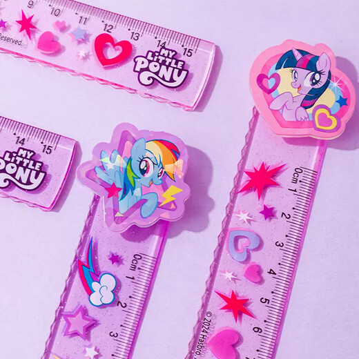 
Cartoon cute ruler Student little pony 15CM turn ruler Girl heart acrylic Cool Lomi Melody ruler children's fun and transparent Cool Lomi YZ9763+Melody YZ9765 1 each