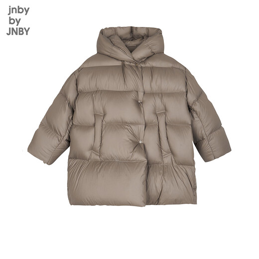 
jnby by JNBY Jiangnan cloth children's clothing autumn and winter down jacket thickened warm soft hooded boys and girls children 1NAC12610 216 wax pink camel color 130 cm