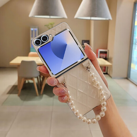 Taras is suitable for Samsung z flip7fe mobile phone case universal z flip6 folding screen diamond lattice bracelet style anti-fall protection case diamond lattice bracelet style