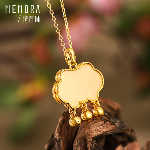 Shipulin 18K gold pendant, new Chinese style K gold pendant for women, yellow 18K gold