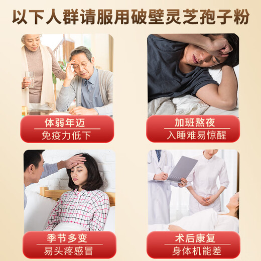中科创新破壁灵芝孢子粉胶囊 增强免疫力多糖三萜送礼 保健品滋补品礼物 100粒*6瓶【周期巩固礼盒装】