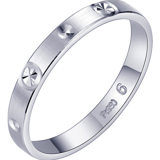 Aido diamond pt950 platinum ring women's platinum tail ring fashion ring for girlfriend memory ring 6# 1.2-1.4 grams (face width about 2 mm)