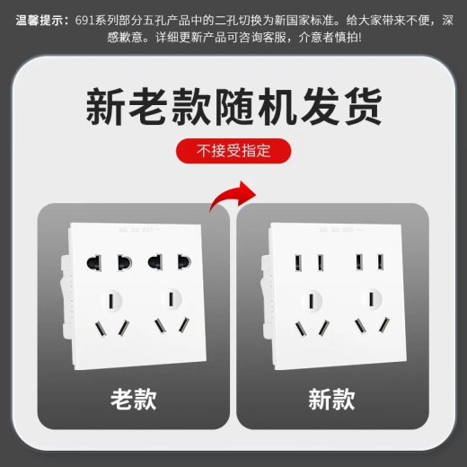 DELIXI Socket Panel CD691 Series 118 Porous Socket Panel Fashion White Filling Blank Parts (Functional Parts)