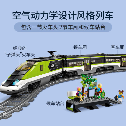 乐高（LEGO）积木拼装城市系列60337 特快客运列车男孩儿童玩具生日礼物