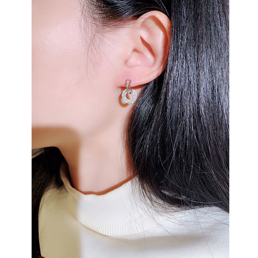 Idel Earrings 2025 New Trendy Fashion Versatile Temperament Internet Celebrity Small Earrings Earrings Earrings Women's Ear Accessories Earrings Small Round Diamond Earrings E0013