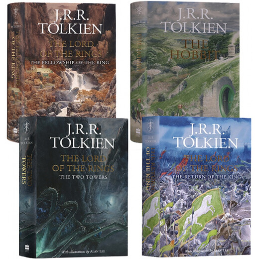 The Hobbit / The Lord of the Rings Boxed Set Original English Color Ilustrations Original Tolkien Middle-Tierra Fantasy Novels.