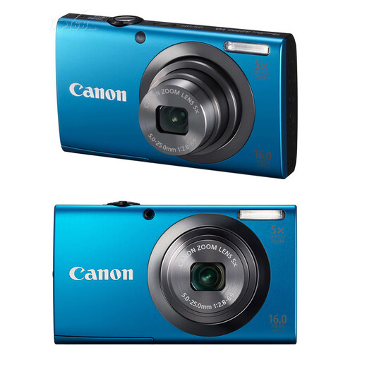 Canon PowerShot A2300 Retro HD ccd digital camera travel portable card machine D30/12.1 million/5 times Blue (three defense) package four
