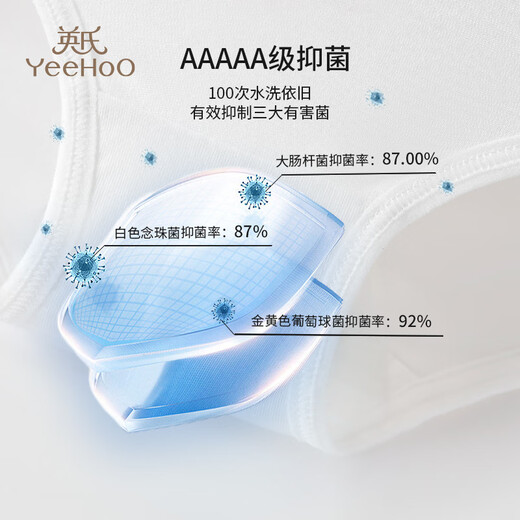 YEEHOO full fabric 5A antibacterial children's underwear without clip PP comfortable girls' triangle underwear Huaer Princess 150