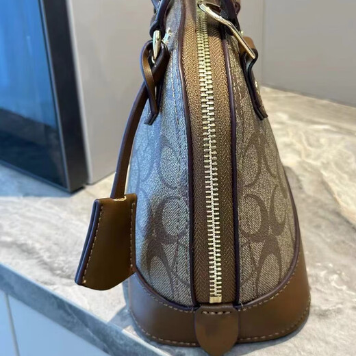 I.T CKENGRT2024 Chinese Valentine's Autumn and Winter Fashion Classic Versatile High-quality Texture Shell Bag Niche Hand-Laundry Single Shoulder Crossbody Bag Women's Khaki Medium Bag