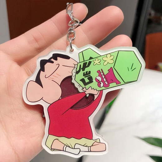 Tiannan Brothers Tiannan Brothers Crayon Shin-Chan Keychain Shake Acrylic Keychain Couple Bag Mobile Phone Decorative Small Pendant Xiaoxin Eats Cookies Shake Key Chain