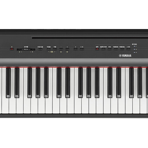 Yamaha Electric Piano P125AB Intelligentes elektronisches Klavier 88 Key Hammer Tragbarer Eingang für erwachsene Anfänger P115 Upgrade P125AB Black + Custom Wooden Rack Drei Schritt