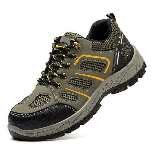 
Old housekeeper, labor protection shoes, men's functional shoes, breathable steel toe anti-smashing and anti-puncture work safety shoes PU solid sole wear-resistant comfortable oil-resistant mountaineering model ZY829 [solid wear-resistant] Refuse to disassemble 36