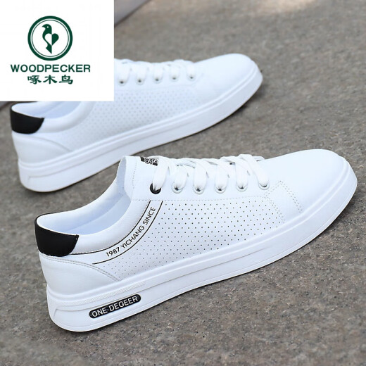 Specht Sommer neue Schuhe für Herren Sommer Neue vielseitige atmungsaktive trendige weiße Schuhe Casual Board Schuhe für Männer weiß Y-K9859 39
