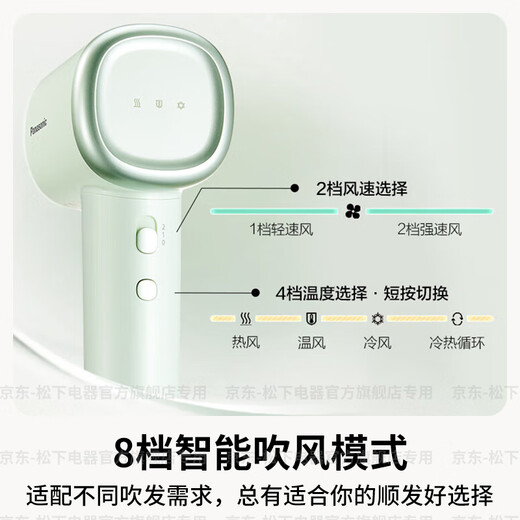 Panasonic (Panasonic) national subsidy Xiaolin hair dryer household high-speed high-power quick-drying negative ion hair care student dormitory portable hair dryer as a birthday gift for girlfriend NE6L Purple 100 million-level negative ions smooth hair