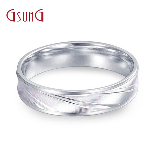 Platinum PT950 fashionable and simple cat-eye craft men's and women's couple rings platinum casual rings priced by gram contact before bidding