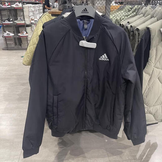 阿迪达斯 （adidas）棉服外套男装春季运动服防风保暖休闲棒球服飞行员夹克 JN4855 L