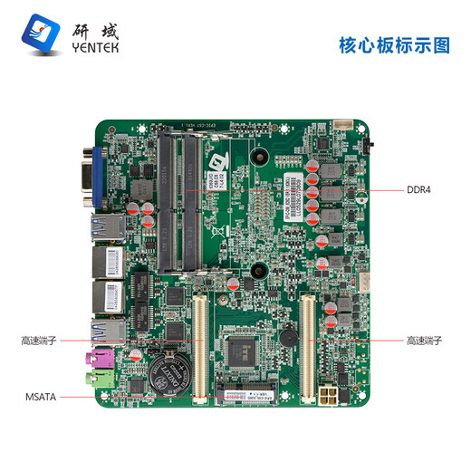 Yentek Fanless Mini Industrial Control Machine Dual Network 6 Serial Port Machine Vision Micro Industrial Computer 10/11 Generation I3I5I7 Multi-Com-eingebettete Forschungs- und Entwicklungsdomäne Industrial Control Host