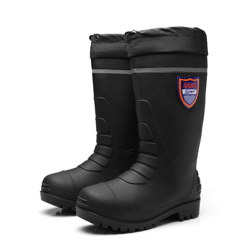 Hombre fuerte Botas de lluvia de tubos altos atados con zapatos de agua de pesca buceante Zapatos de lavado de autos Trabajo de cultivo Zapatos de goma de lluvia YX-708 Negro 40