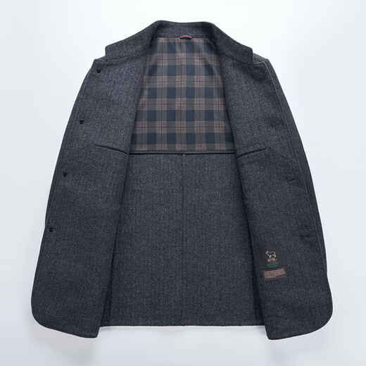 Pier Cardin High-End Light Luxury Zhongshan Anzug mit mittleren Herrenwolle mit mittleren Wolle mit zweiseitiger Wolljacke Ständer des Halsbandes Wollmantel grau m 17095-115jin [Jin ist gleich 0,5 kg]
