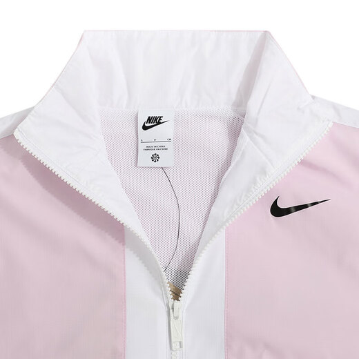 耐克（NIKE）女装夏季新款运动服轻薄遮阳防风皮肤衣跑步训练休闲时尚夹克外套 CZ8801-695/粉色 快干 S