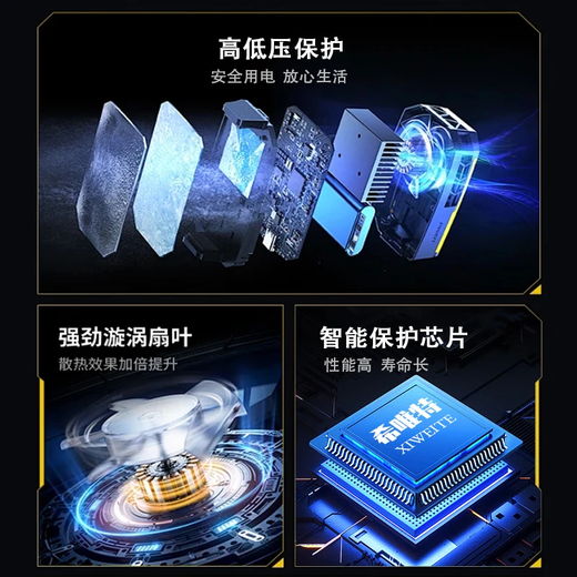 Hivit car inverter 2000W high power 12V to 220V power converter tricycle stall pure sine wave