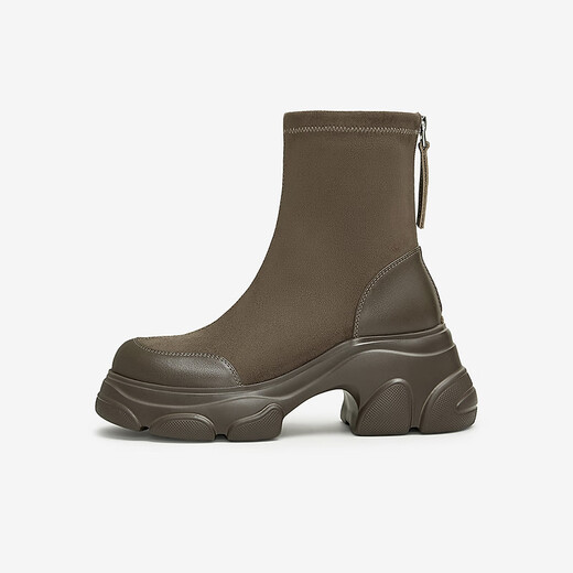 Tata Meow Claw Series Slim Sombry Sole Short Boots Botas para mujeres 2024 Invierno CEG01DZ4 Brown 37