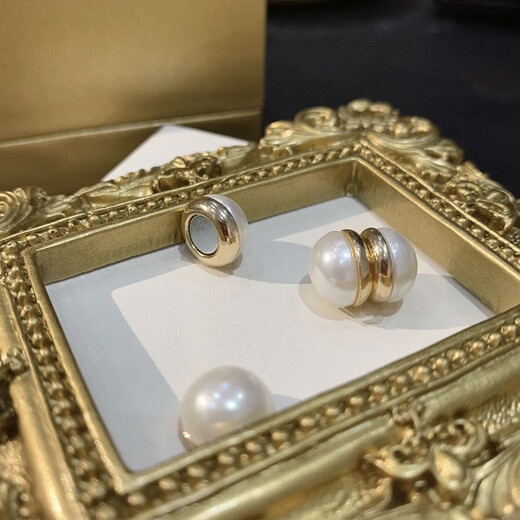 YaoYiZun magnetic pearl ear clip without pierced ears for women painless light luxury niche high-end sense 2025 new silver earrings birthday gift magnetic pearls