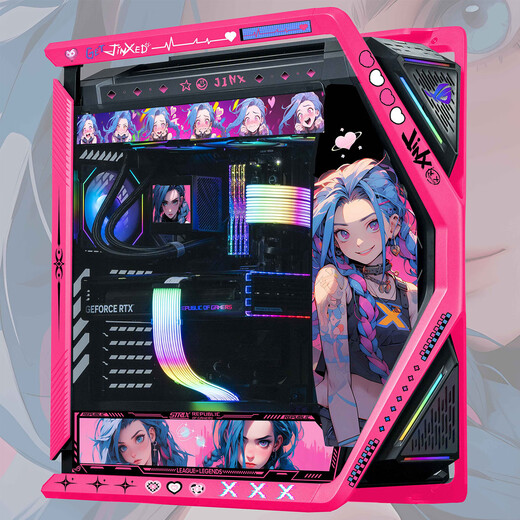 
Asus (ASUS) ROG GR701 Creation God Case Snow Blowing Case EVA Asuka Co-branded Desktop Case ARGB Light Board Full Tower Custom Case White Case Power Water Cooling Set Jinx Theme (Black Pink Creation God + Light Board)