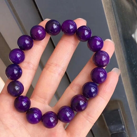 Tiansi Shukulai Steinarmband für Männer und Frauen Kirschblütenpulver Alte Mine Suji Rohes Steinkristallarmband SN9859 8mm Old Mine Purple Shu Drei Kreise