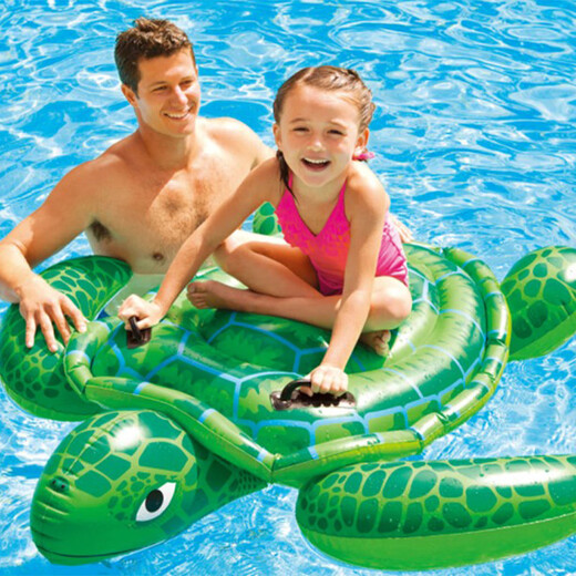 INTEX 57524 kleine Schildkröte aufblasbare Halterung, Kinderschwimmen aufblasbares Kinderspielzeug Geschenk wasserverdicktes schwimmendes Floß