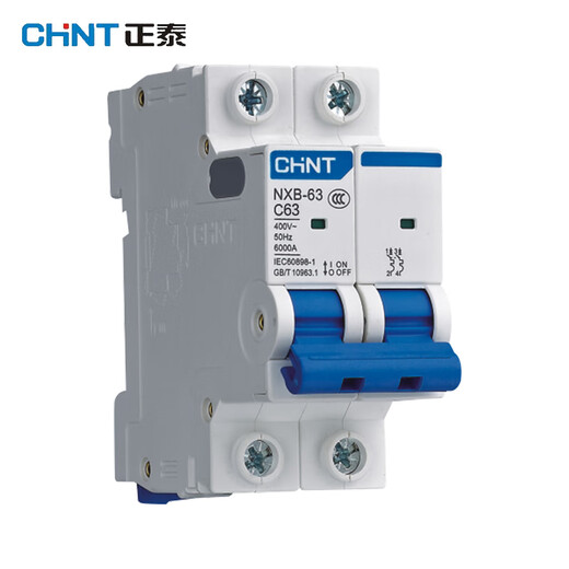 Chint (CHNT) overload air switch NXB-63-2P-C63 small circuit breaker 63A