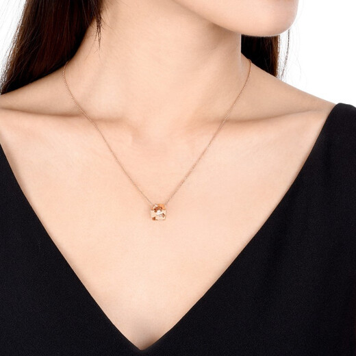 Chow Sang Sang 18K Rose Gold Necklace Daily Luxe Pearl Pendant with Chain 89678U Pricing 47cm