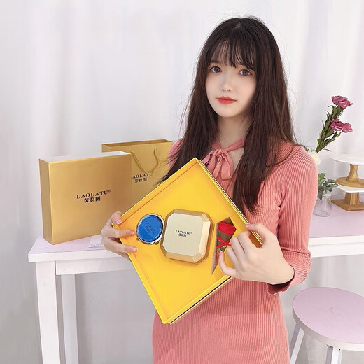 LAOLATU platinum necklace for women platinum eternal heart pendant fashion jewelry Chinese Valentine's Day birthday gift for wife and girlfriend Pt999 platinum O-shaped chain + 1 carat moissanite diamond