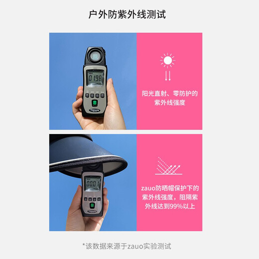 Zauo Korea zauo empty top hat summer cycling sun protection hat large brim beach women UV protection children men classic black