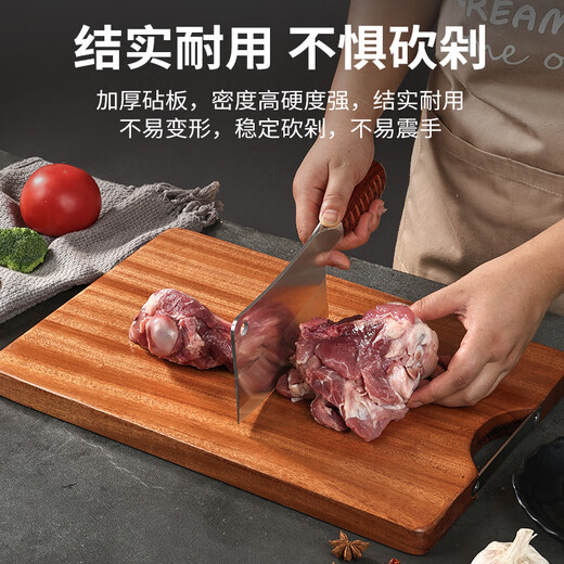 阎铁匠乌檀木整木菜板加厚实木切菜板案板面板家用砧板45*30*3cm
