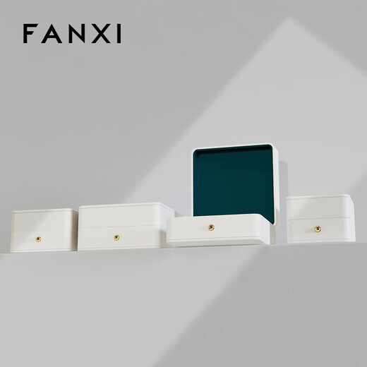 凡西FANXI首饰盒PU皮绒面内饰戒指盒耳饰项链手镯收纳盒饰品礼盒 长链盒-H16802