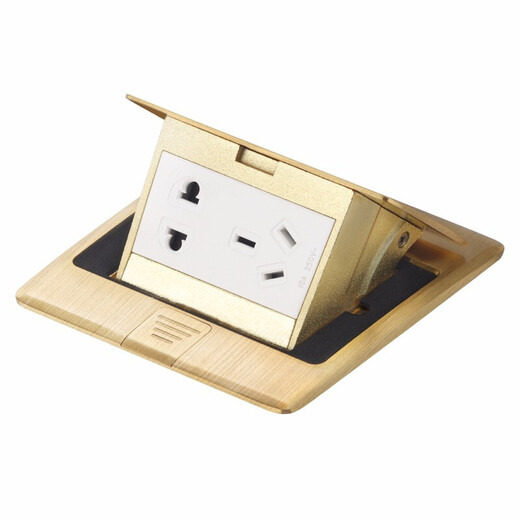 Philips switch socket panel five-hole floor socket hidden pop-up waterproof floor plug copper alloy five-hole floor plug copper alloy five-hole floor plug pop-up type