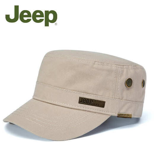 Jeep Jeep Hat Men's Flat Top Fashion Trendy Four Seasons Hat Casual Hat Short Brim Sun Hat Peaked Cap Men's Baseball Cap Black One Size