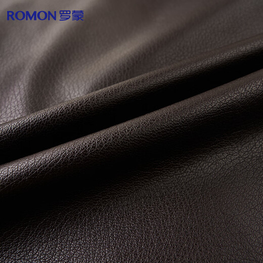 Luo Meng Leather Jacket Men's Autumn and Winter Middle-aged Velvet Thickened Stand-Collar Jacket Warm Leather Jacket Middle-aged and Elderly Men's Top